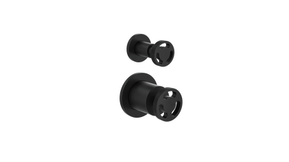 Dynamik 2-Plate Wall Mixer with Divertor - Matte Black