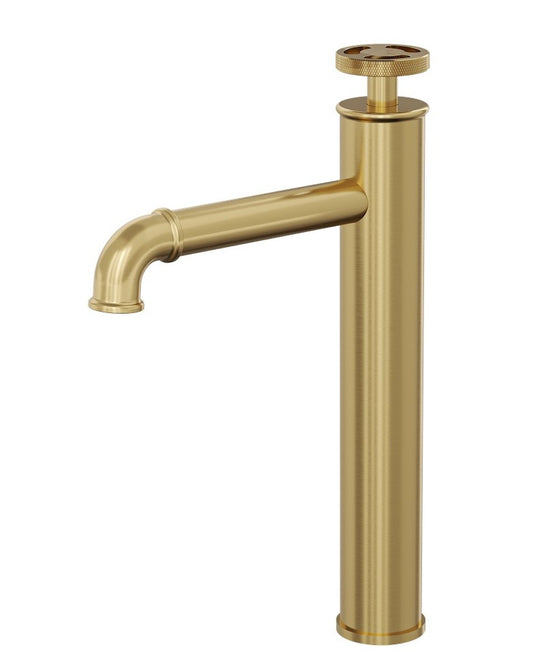 Dynamik Tall Basin Mixer - Brushed Brass