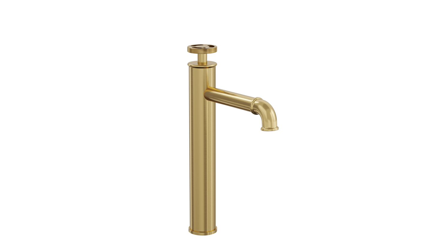 Dynamik Tall Basin Mixer - Brushed Brass