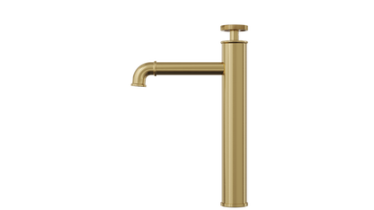 Dynamik Tall Basin Mixer - Brushed Brass