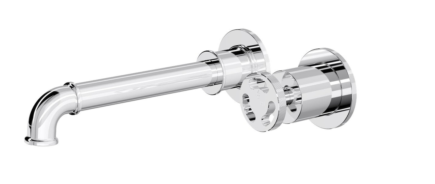 Dynamik 2-Plate Wall Basin or Bath Mixer - Chrome