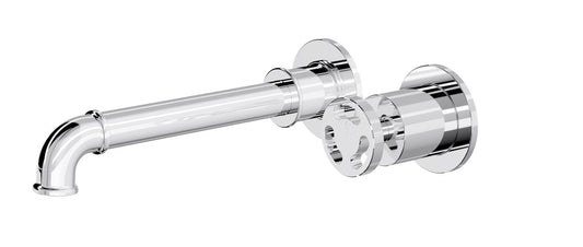 Dynamik 2-Plate Wall Basin or Bath Mixer - Chrome