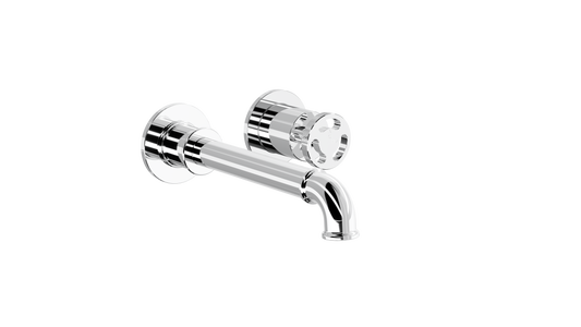 Dynamik 2-Plate Wall Basin or Bath Mixer - Chrome