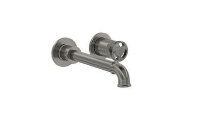Dynamik 2-Plate Wall Basin or Bath Mixer - Gunmetal