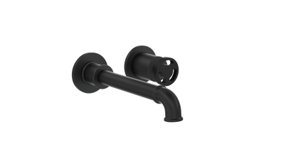 Dynamik 2-Plate Wall Basin or Bath Mixer - Matte Black