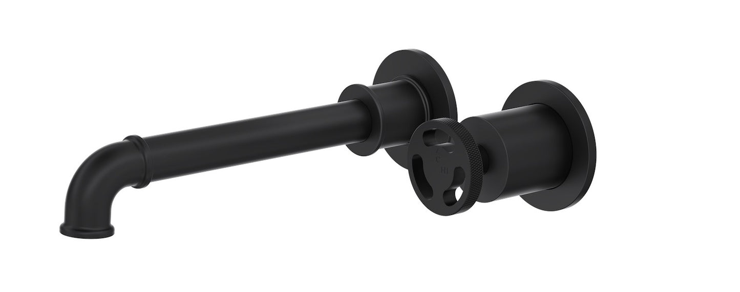 Dynamik 2-Plate Wall Basin or Bath Mixer - Matte Black