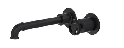 Dynamik 2-Plate Wall Basin or Bath Mixer - Matte Black
