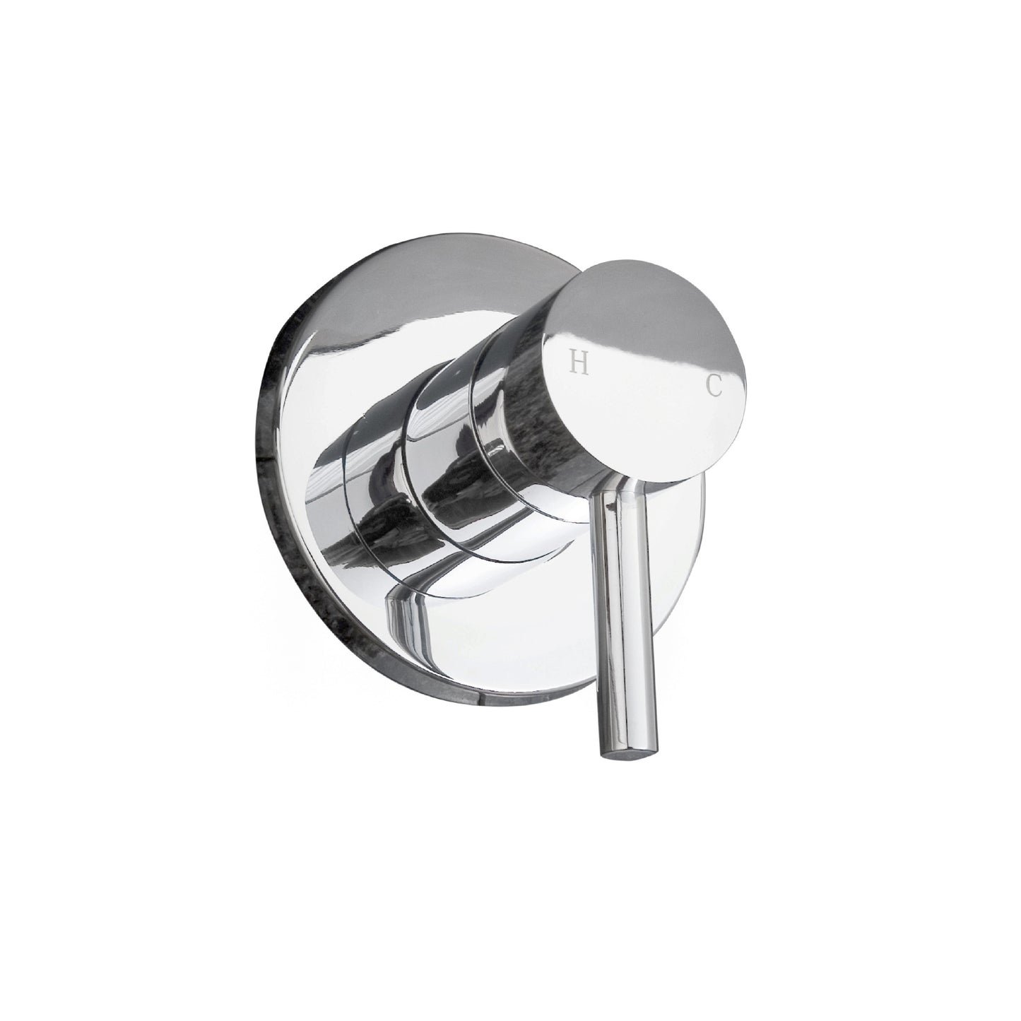 dan Elle Wall Mixer Round Plate - Chrome