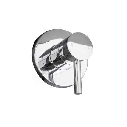 dan Elle Wall Mixer Round Plate - Chrome