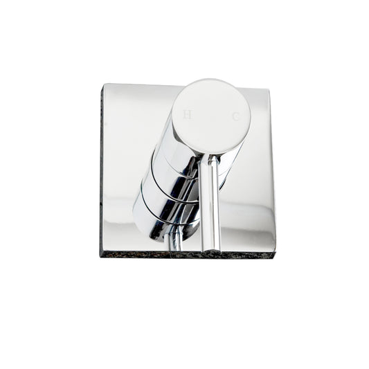 dan Elle Wall Mixer Square Plate - Chrome
