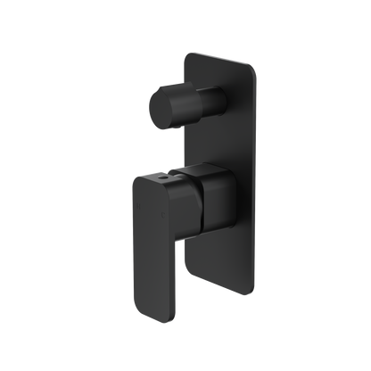 Zia Wall Mixer with Divertor - Matte Black