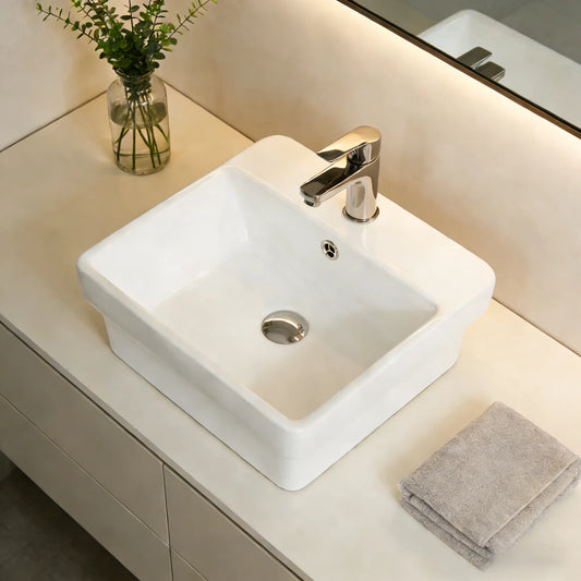 410mmx410mm  Insert Basin - Gloss White
