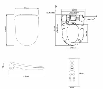 Attica Gaia Wellness Spa Smart Bidet Seat