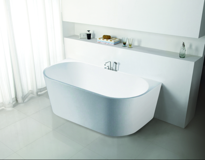 1500mm Elivia Back to Wall Bathtub - Gloss White