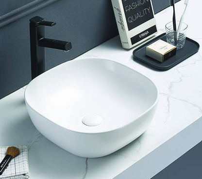 370mmx370mm  Above Counter Basin - Matte White