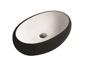 610mmx420mm  Above Counter Basin - Matte Black & Copper
