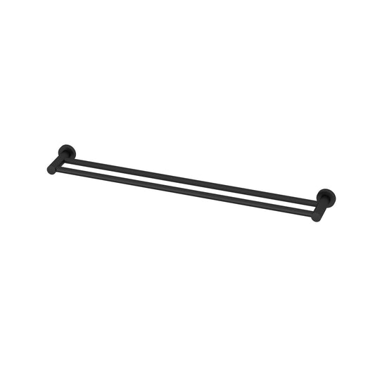Elle Elite Double Towel Rail - Matte Black