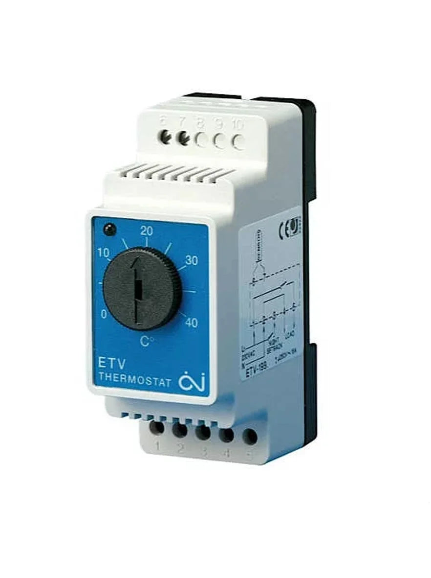 DIN rail manual thermostat