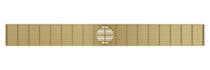 Ezyflow 1000mm Heelguard Linear Waste DN89 - Brushed Brass
