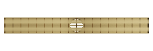 Ezyflow 1000mm Heelguard Linear Waste DN89 - Brushed Brass