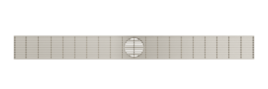 Ezyflow 1000mm Heelguard Linear Waste DN89 - Brushed Nickel