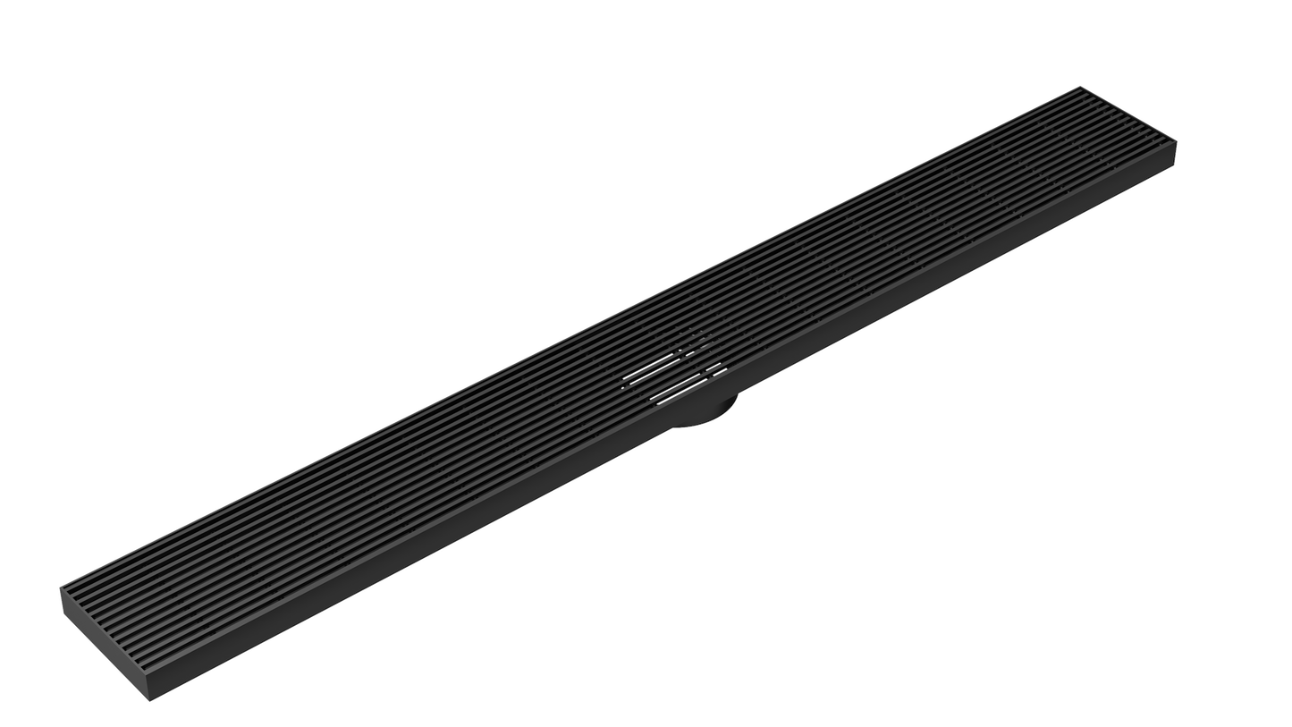 Ezyflow 1000mm Heelguard Linear Waste DN89 - Matte Black