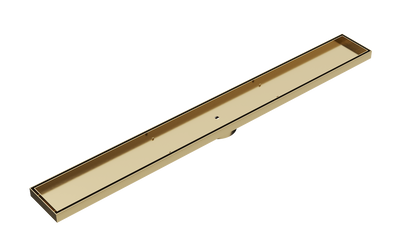 Ezyflow 1000mm Tile Insert Linear Waste DN89 - Brushed Brass