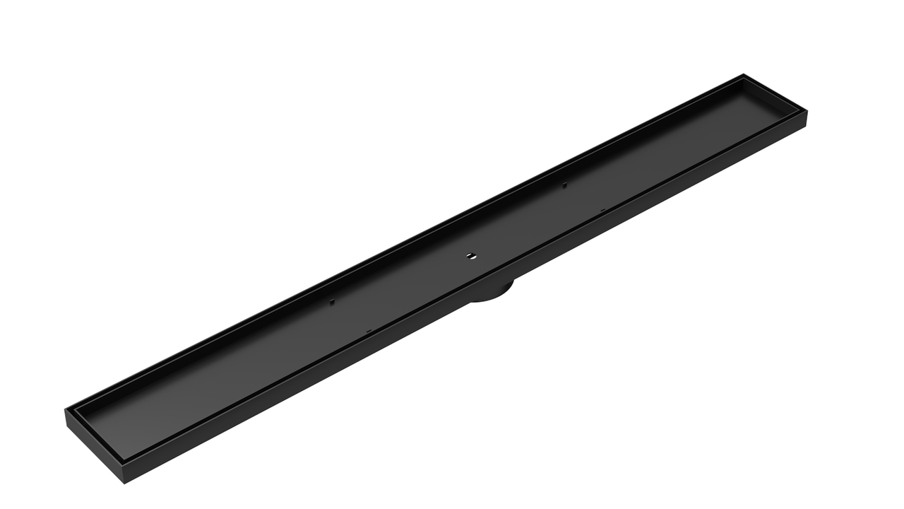 Ezyflow 1000mm Tile Insert Linear Waste DN89 - Matte Black