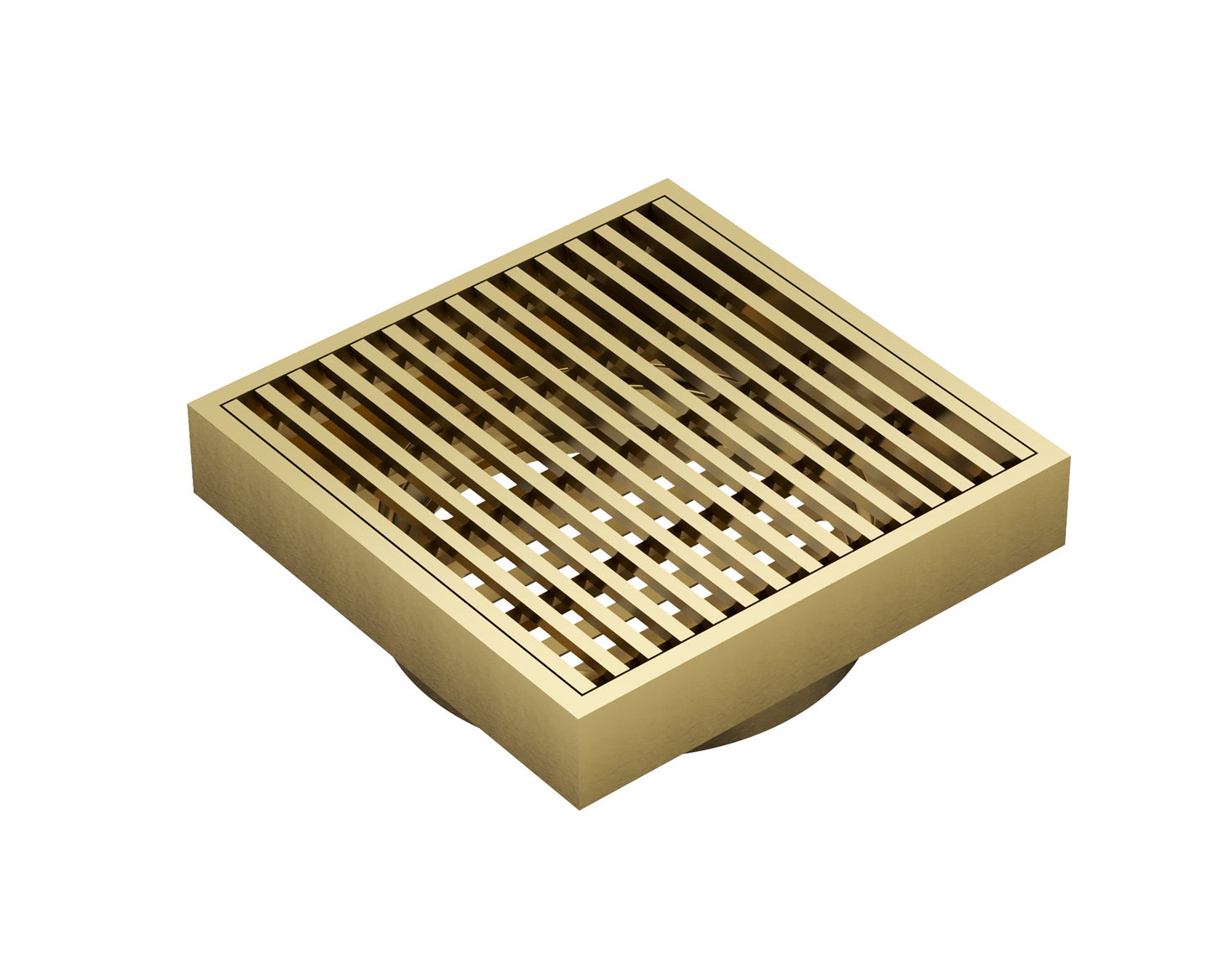 Ezyflow 110mm Heelguard Square Waste DN89 - Brushed Brass