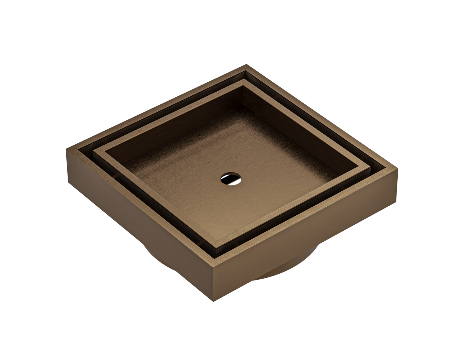 EzyFlow 110mm Tile Insert Square Waste DN89 - Aged Bronze
