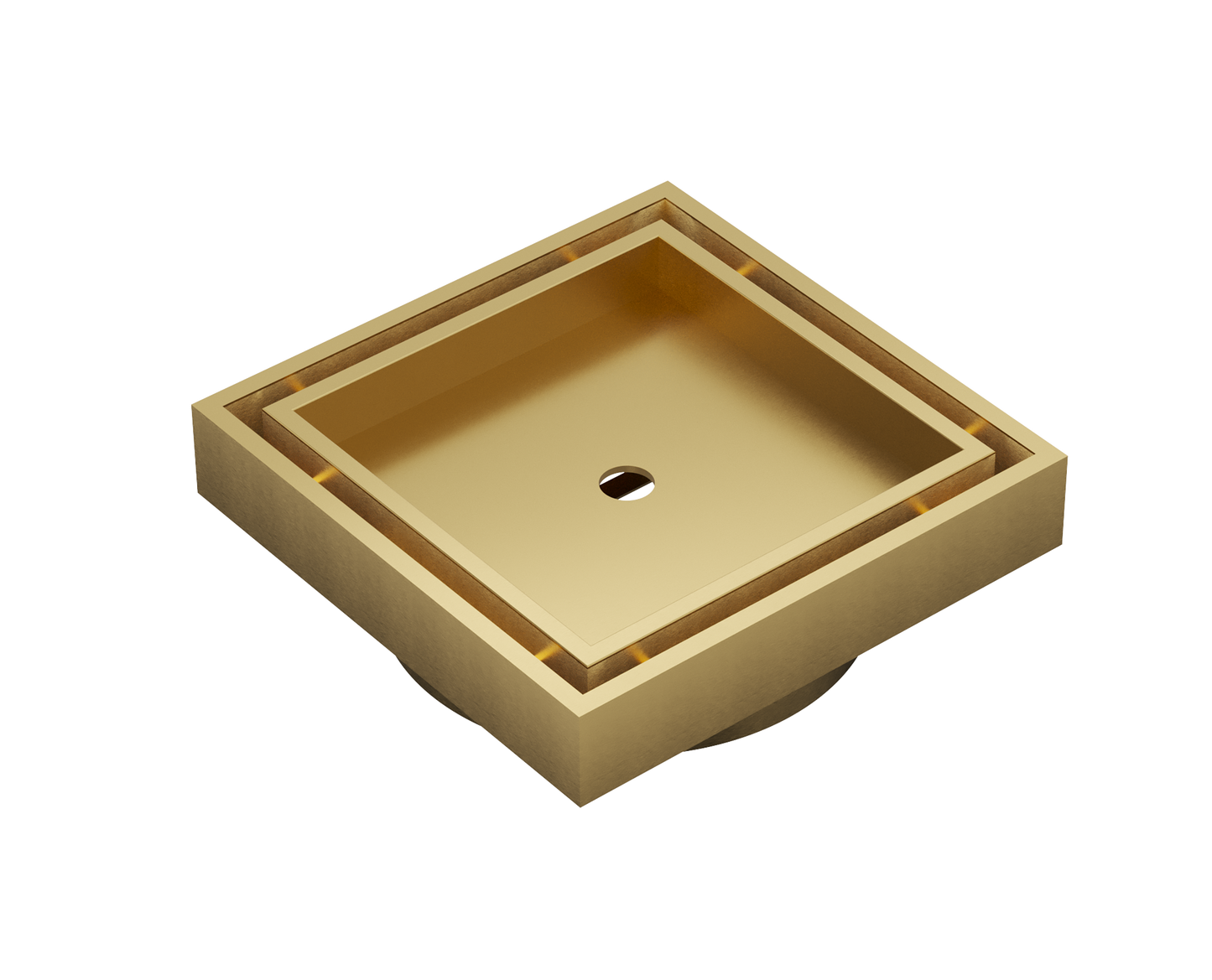 Ezyflow 110mm Tile Insert Square Waste DN89 - Brushed Brass