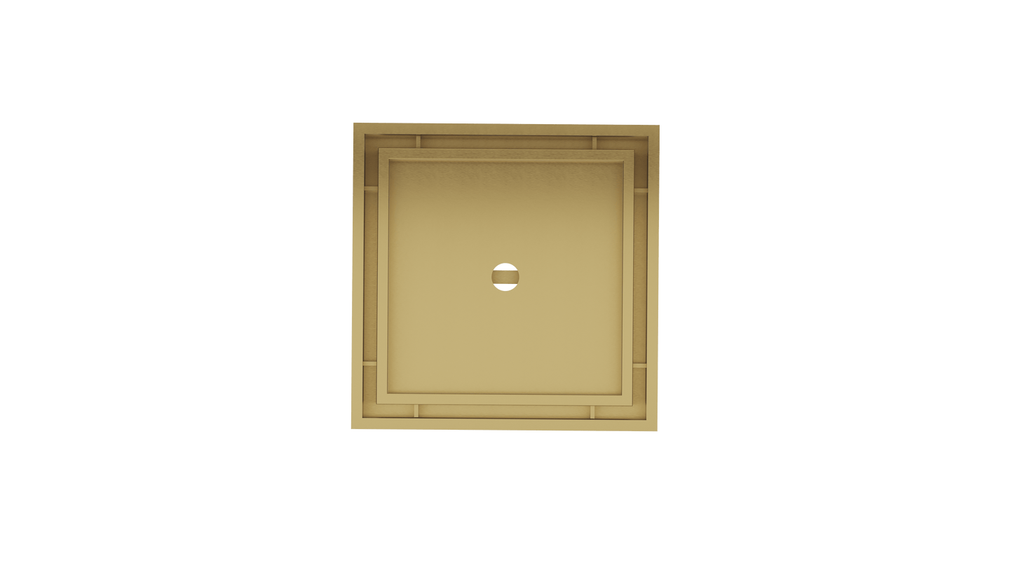 Ezyflow 110mm Tile Insert Square Waste DN89 - Brushed Brass