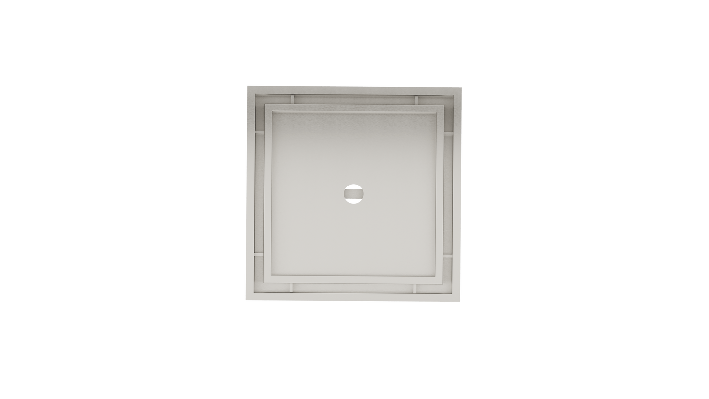 Ezyflow 110mm Tile Insert Square Waste DN89 - Brushed Nickel