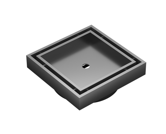Ezyflow 110mm Tile Insert Square Waste DN89 - Gunmetal