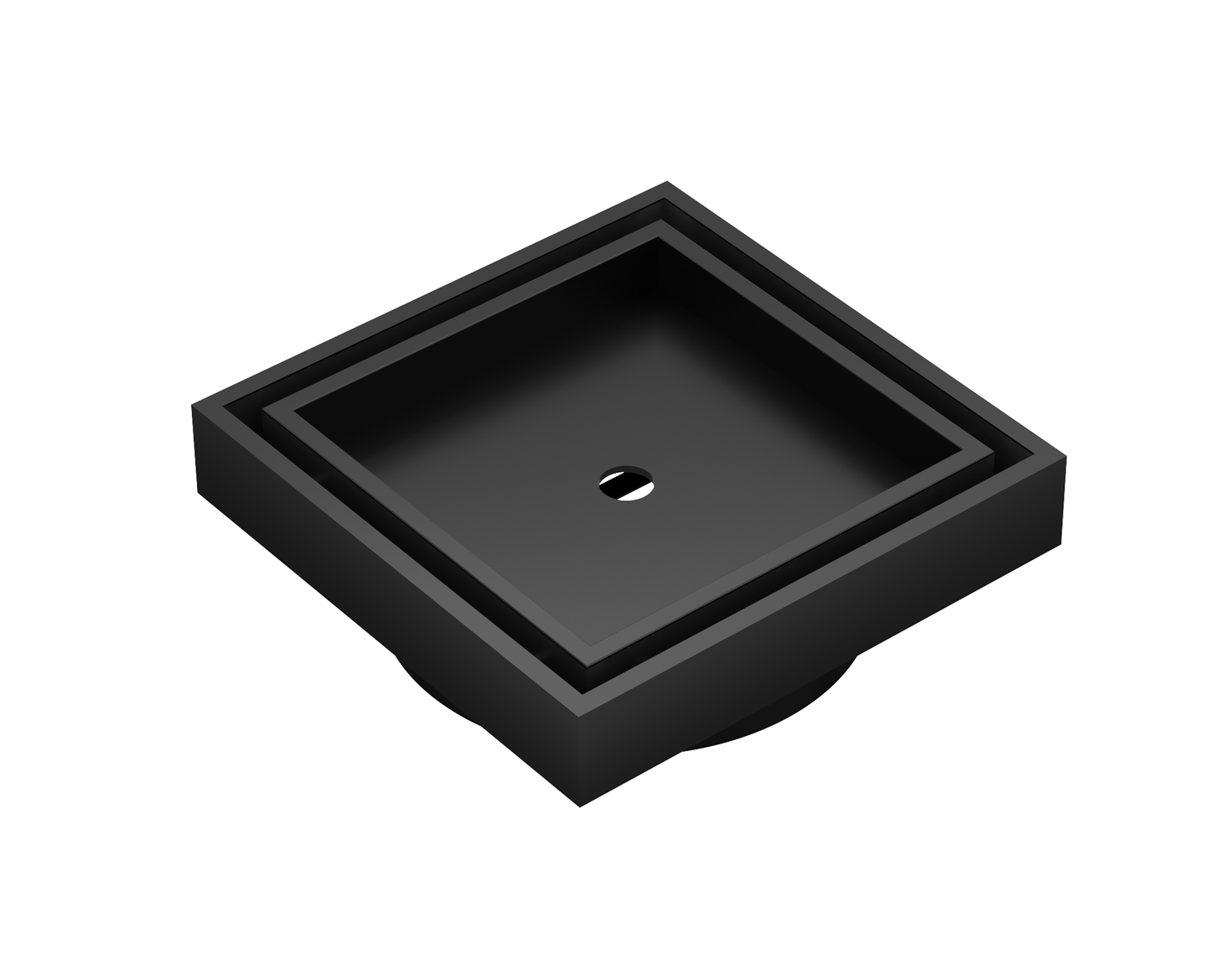Ezyflow 110mm Tile Insert Square Waste DN89 - Matte Black