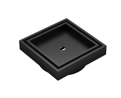 Ezyflow 110mm Tile Insert Square Waste DN89 - Matte Black