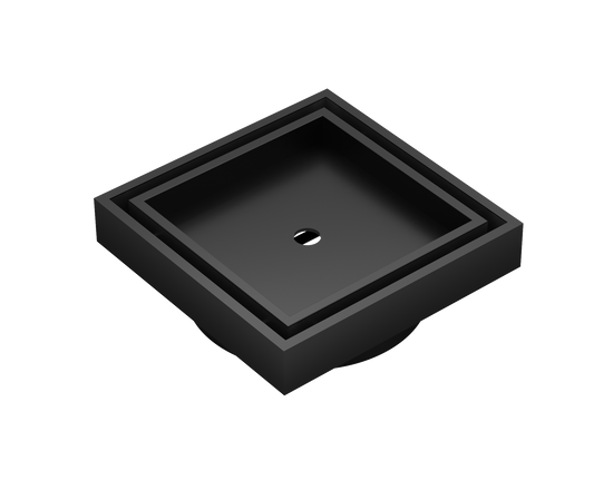 Ezyflow 110mm Tile Insert Square Waste DN89 - Matte Black
