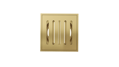 Ezyflow 110mm Vertical Pressed Square Waste DN89 - Brushed Brass