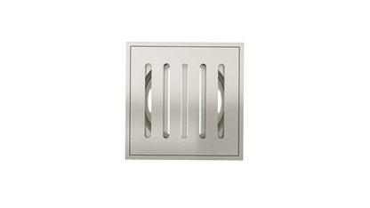 Ezyflow 110mm Vertical Pressed Square Waste DN89 - Brushed Nickel