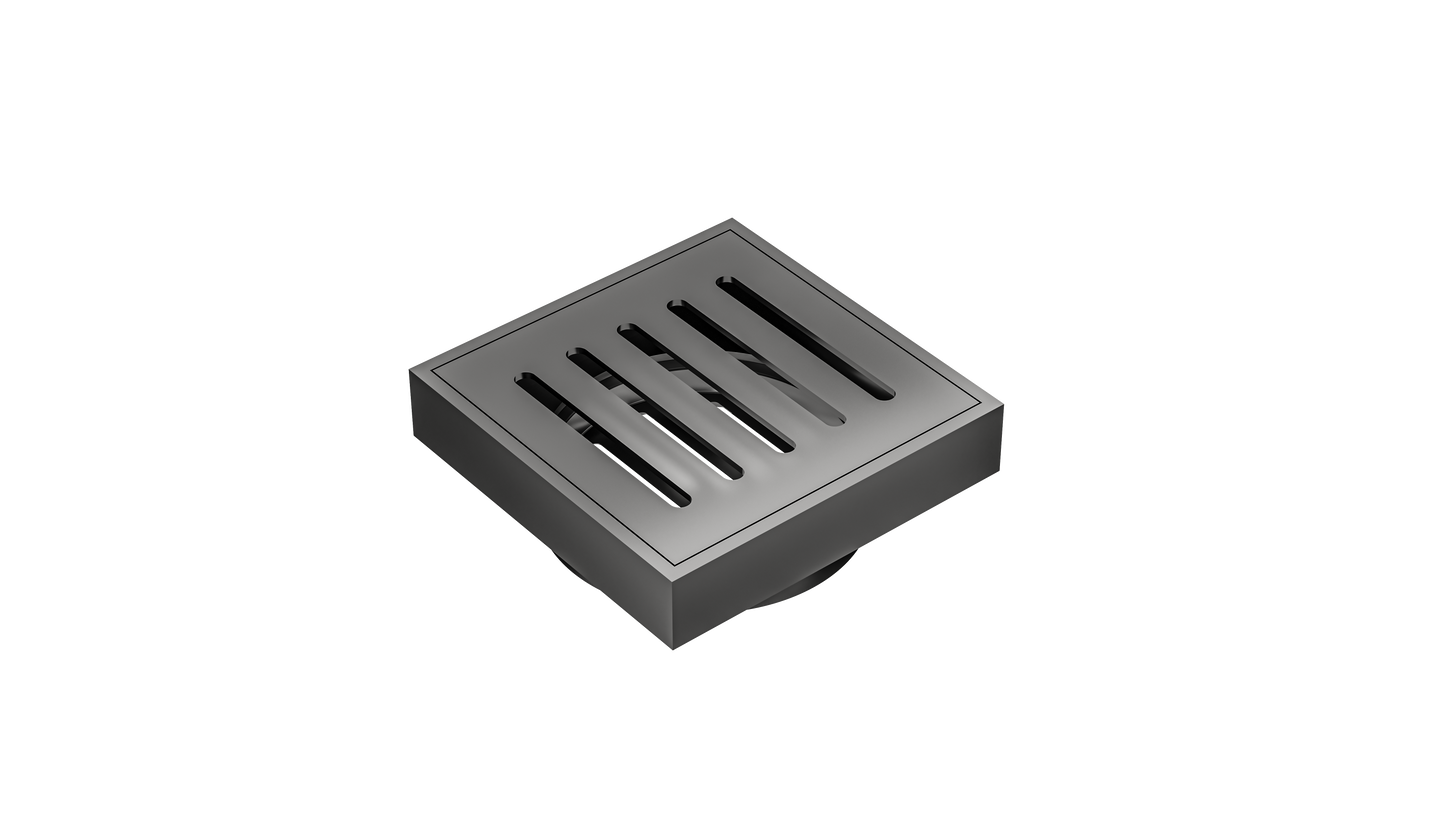 Ezyflow 110mm Vertical Pressed Square Waste DN89 - Gunmetal