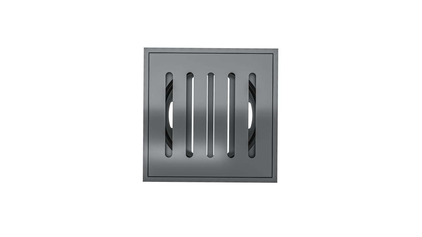 Ezyflow 110mm Vertical Pressed Square Waste DN89 - Gunmetal