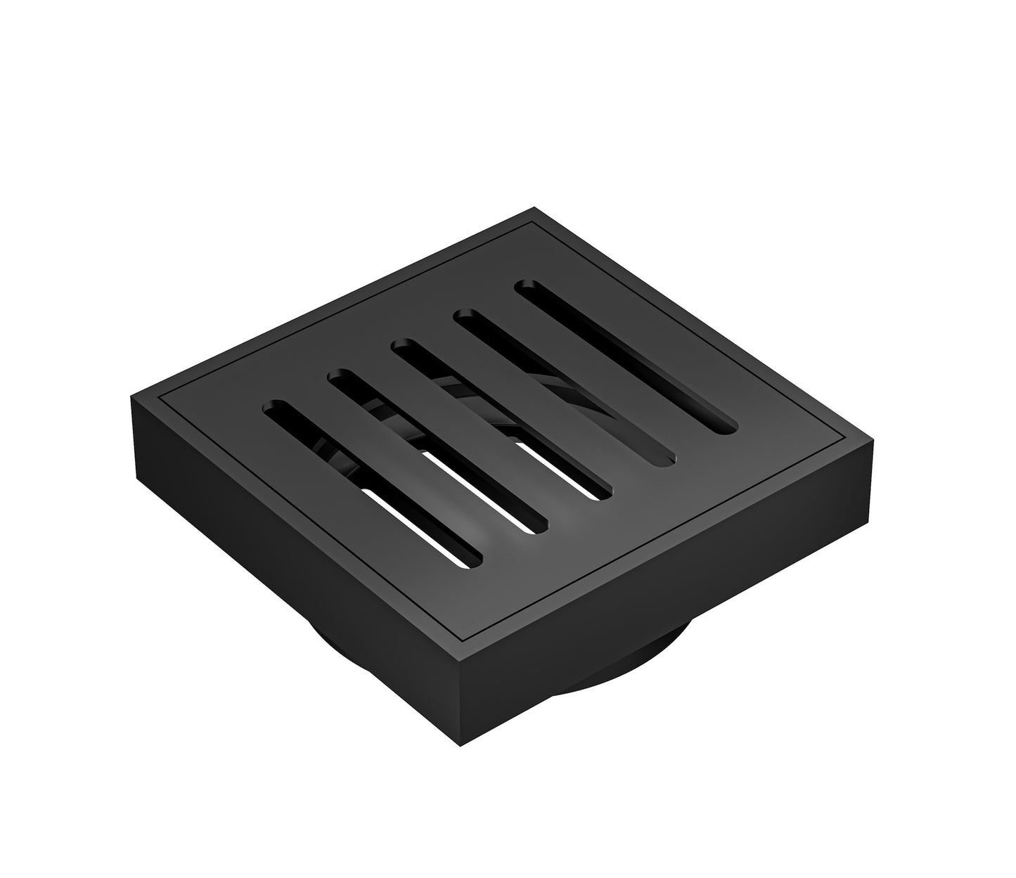 Ezyflow 110mm Vertical Pressed Square Waste DN89 - Matte Black