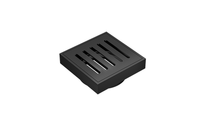 Ezyflow 110mm Vertical Pressed Square Waste DN89 - Matte Black
