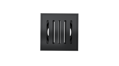 Ezyflow 110mm Vertical Pressed Square Waste DN89 - Matte Black