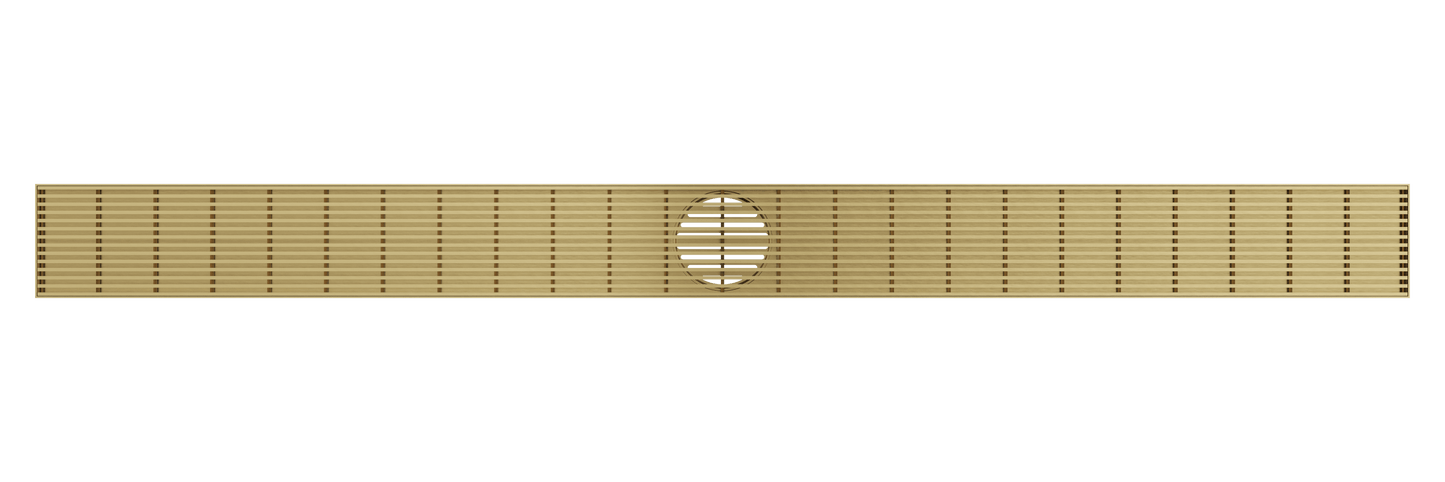 Ezyflow 1200mm Heelguard Linear Waste DN89 - Brushed Brass