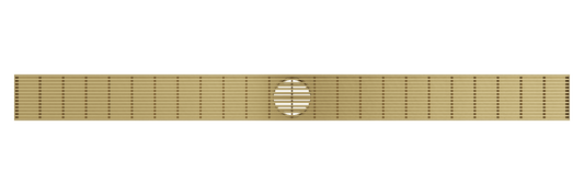 Ezyflow 1200mm Heelguard Linear Waste DN89 - Brushed Brass
