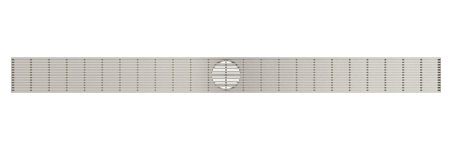 Ezyflow 1200mm Heelguard Linear Waste DN89 - Brushed Nickel