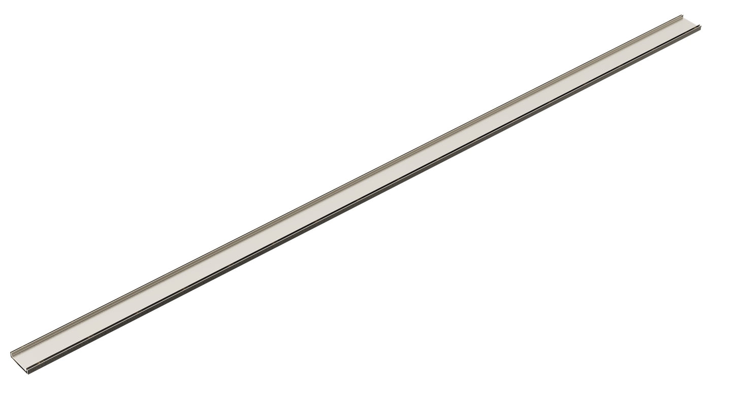 EzyFlow Series 24 Custom Size Tile Insert Per Linear Metre - Brushed Nickel