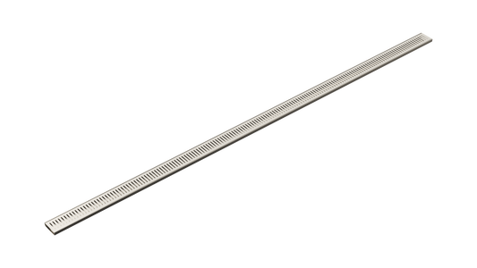 EzyFlow Series 24 Custom Size Vertical Grate Per Linear Metre - Brushed Nickel