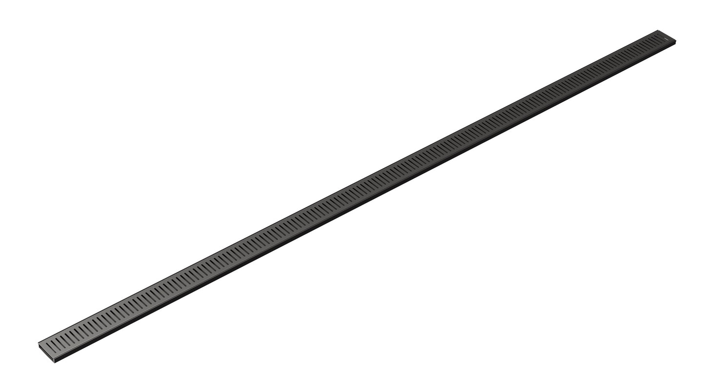 EzyFlow Series 24 Custom Size Vertical Grate Per Linear Metre - Matte Black